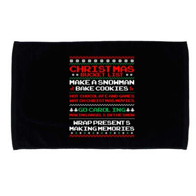 Christmas Bucket List Make Snow Bake Cookies Cool Gift Microfiber Hand Towel