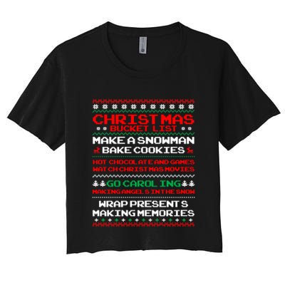 Christmas Bucket List Make Snow Bake Cookies Cool Gift Crop Top