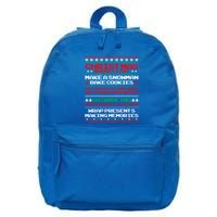 Christmas Bucket List Make Snow Bake Cookies Cool Gift 16 in Basic Backpack
