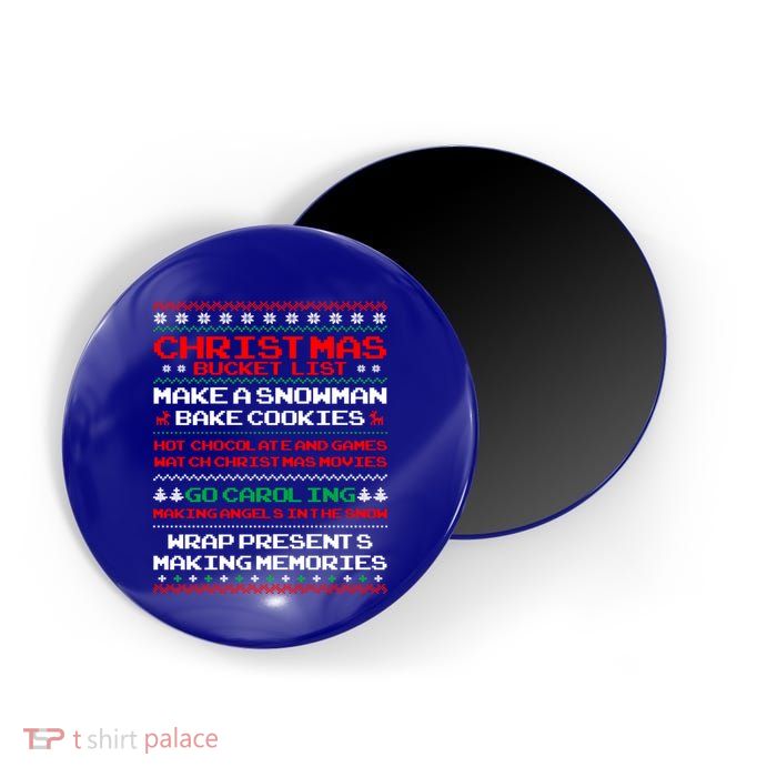Christmas Bucket List Make Snow Bake Cookies Cool Gift Magnet