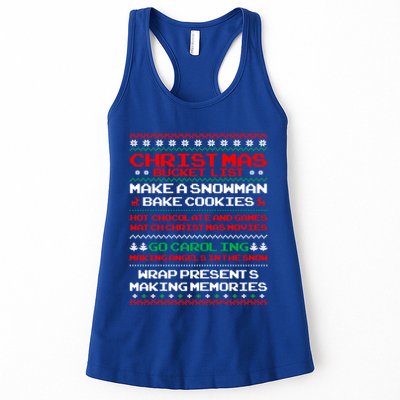 Christmas Bucket List Make Snow Bake Cookies Cool Gift Womens Tank Top