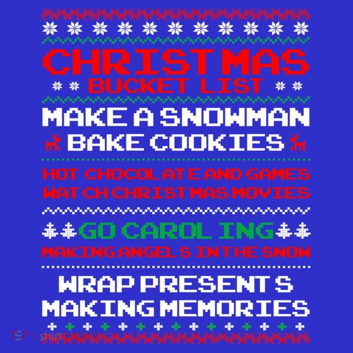 Christmas Bucket List Make Snow Bake Cookies Cool Gift Tank Top