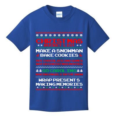 Christmas Bucket List Make Snow Bake Cookies Cool Gift Kids T-Shirt