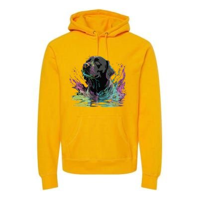 Cute Black Lab Black Labrador Retriever Puppy Dog Mom Animal Premium Hoodie