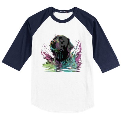 Cute Black Lab Black Labrador Retriever Puppy Dog Mom Animal Baseball Sleeve Shirt