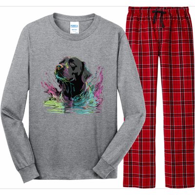 Cute Black Lab Black Labrador Retriever Puppy Dog Mom Animal Long Sleeve Pajama Set