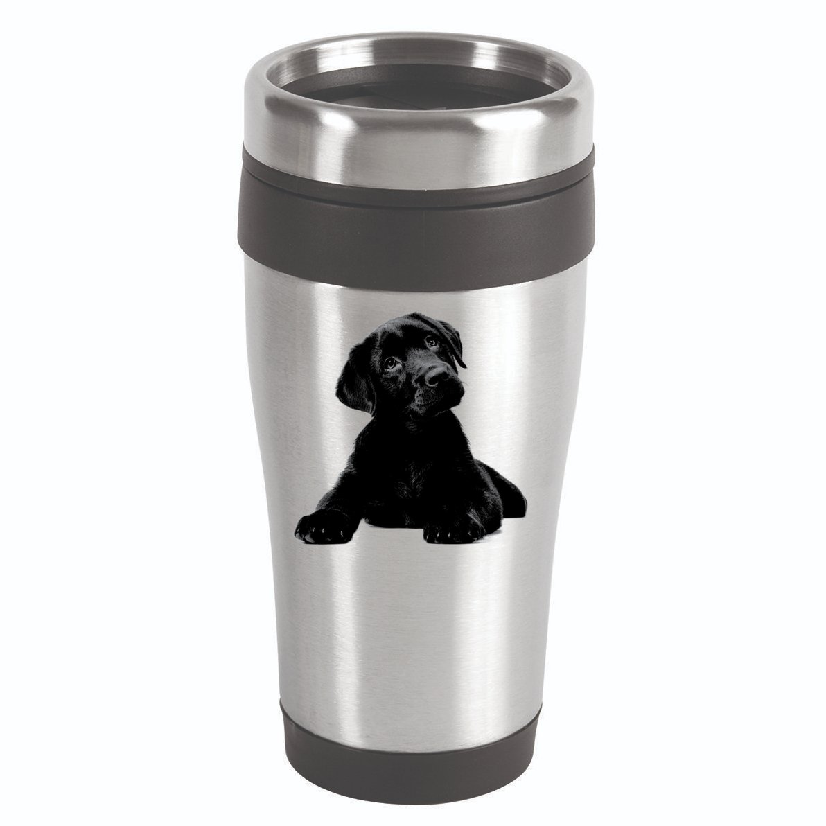 Cute Black Lab Puppy Dog Animal Lover Gift 16oz Travel Tumbler