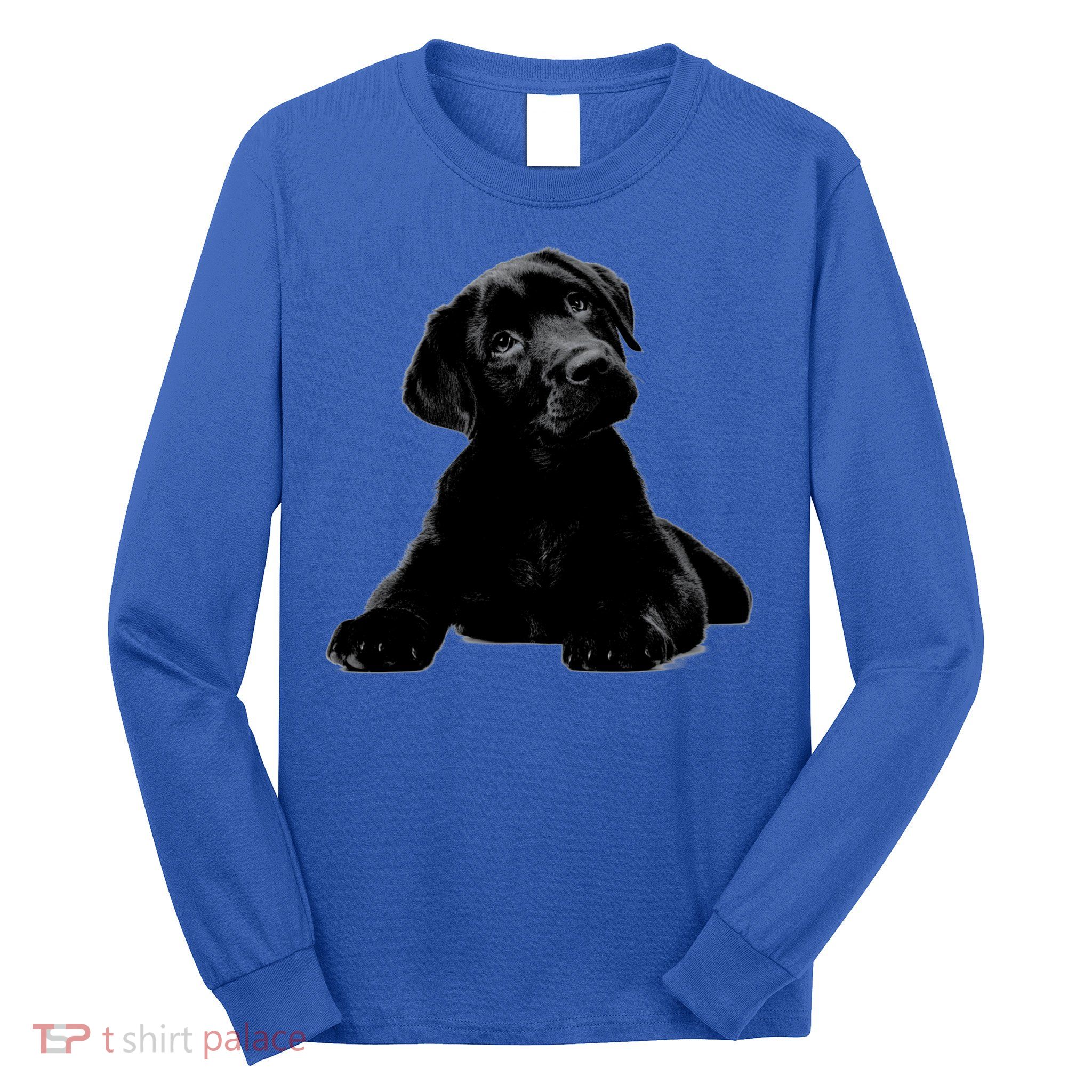 Cute Black Lab Puppy Dog Animal Lover Gift Long Sleeve Shirt