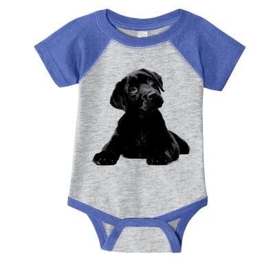 Cute Black Lab Puppy Dog Animal Lover Gift Infant Baby Jersey Bodysuit