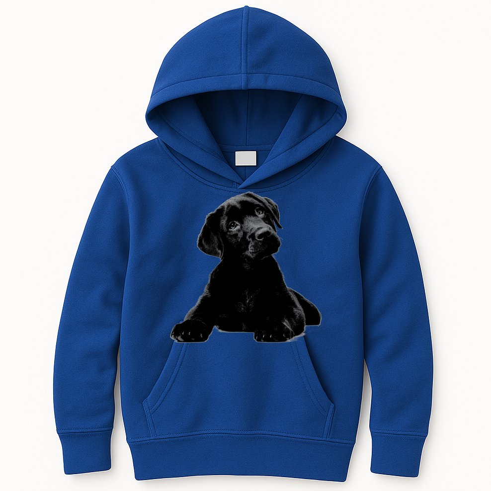 Cute Black Lab Puppy Dog Animal Lover Gift Kids Hoodie