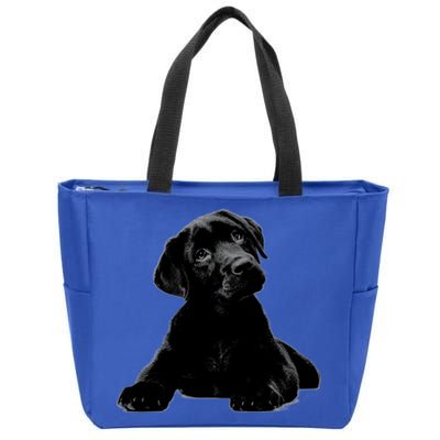 Cute Black Lab Puppy Dog Animal Lover Gift Zip Tote Bag