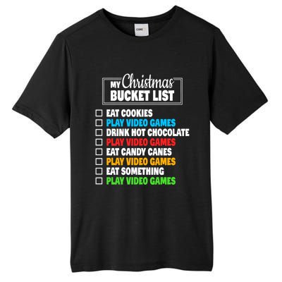 Christmas Bucket List Video Gamer Xmas Cute Gift Tall Fusion ChromaSoft Performance T-Shirt