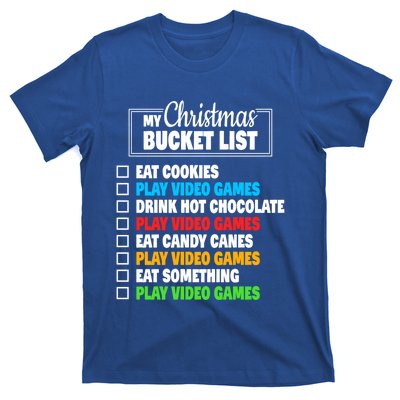 Christmas Bucket List Video Gamer Xmas Cute Gift T-Shirt