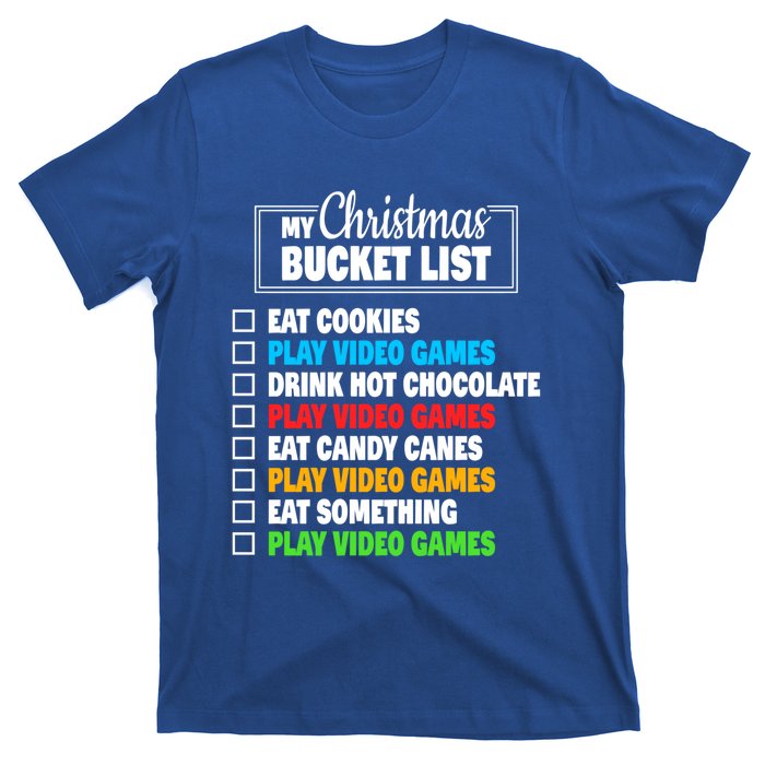 Christmas Bucket List Video Gamer Xmas Cute Gift T-Shirt