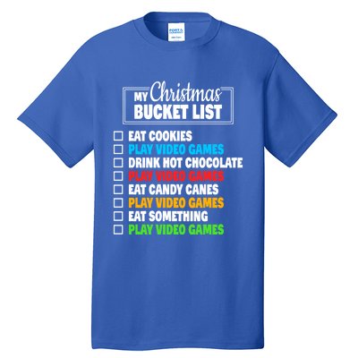 Christmas Bucket List Video Gamer Xmas Cute Gift Tall T-Shirt