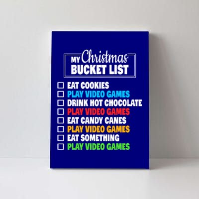 Christmas Bucket List Video Gamer Xmas Cute Gift Canvas