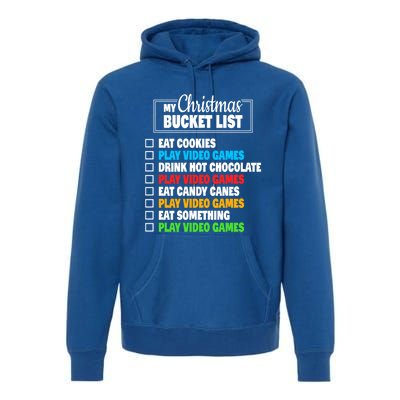 Christmas Bucket List Video Gamer Xmas Cute Gift Premium Hoodie