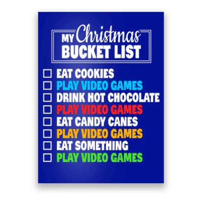 Christmas Bucket List Video Gamer Xmas Cute Gift Poster