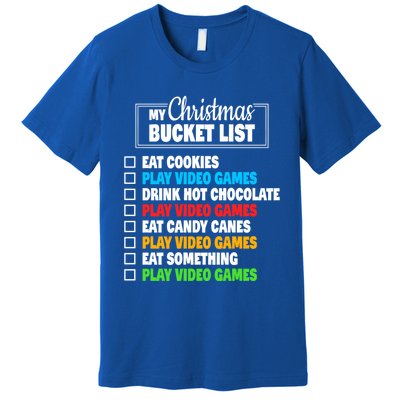 Christmas Bucket List Video Gamer Xmas Cute Gift Premium T-Shirt