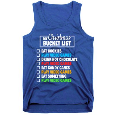 Christmas Bucket List Video Gamer Xmas Cute Gift Tank Top