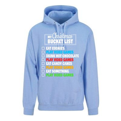 Christmas Bucket List Video Gamer Xmas Cute Gift Unisex Surf Hoodie