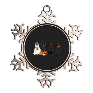 Cute Black Labrador Dog Halloween Pumpkin Labrador Dog Mom Metallic Star Ornament