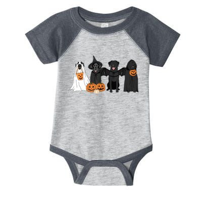 Cute Black Labrador Dog Halloween Pumpkin Labrador Dog Mom Infant Baby Jersey Bodysuit