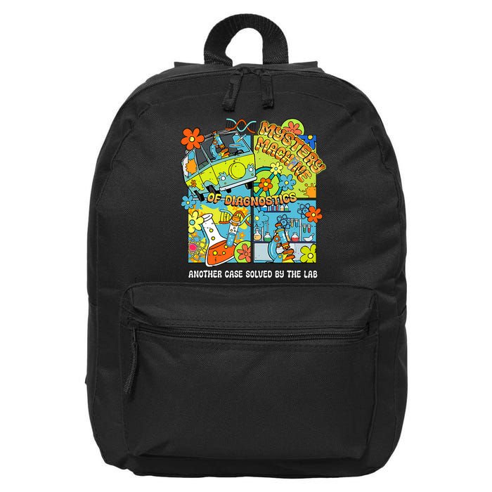 Cute Bus Lab Week 2025 Retro Mystery Machine Of Diagnostics 16 in Basic Backpack