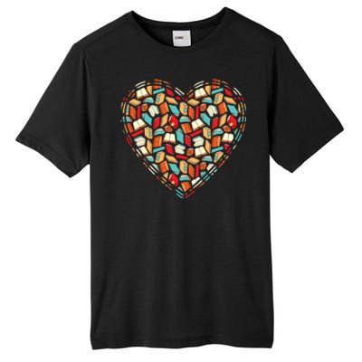 Cute Book Lover Reading Fan Heart Tall Fusion ChromaSoft Performance T-Shirt