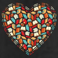 Cute Book Lover Reading Fan Heart 25L Jumbo Tote