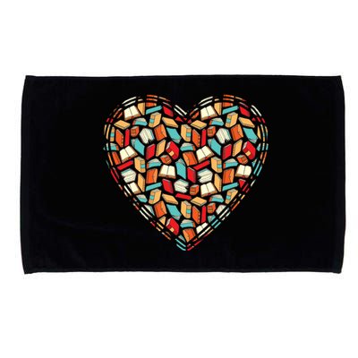 Cute Book Lover Reading Fan Heart Microfiber Hand Towel