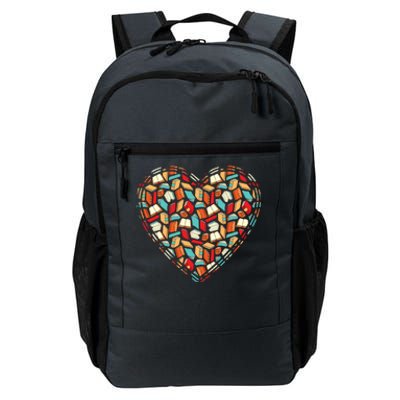 Cute Book Lover Reading Fan Heart Daily Commute Backpack