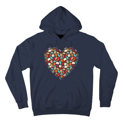 Cute Book Lover Reading Fan Heart Hoodie