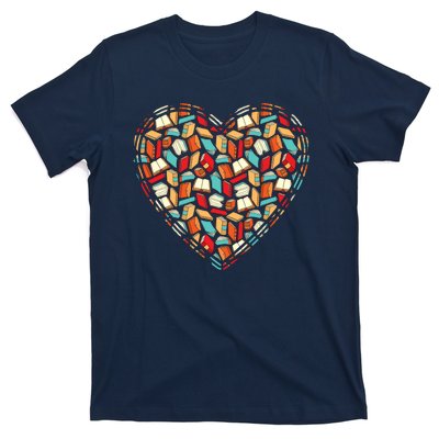 Cute Book Lover Reading Fan Heart T-Shirt