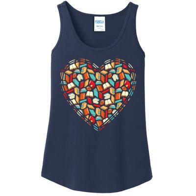 Cute Book Lover Reading Fan Heart Ladies Essential Tank