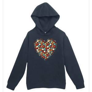 Cute Book Lover Reading Fan Heart Urban Pullover Hoodie