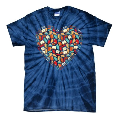 Cute Book Lover Reading Fan Heart Tie-Dye T-Shirt