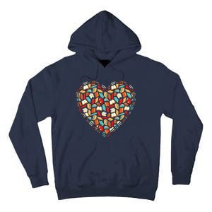 Cute Book Lover Reading Fan Heart Tall Hoodie