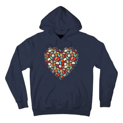 Cute Book Lover Reading Fan Heart Tall Hoodie