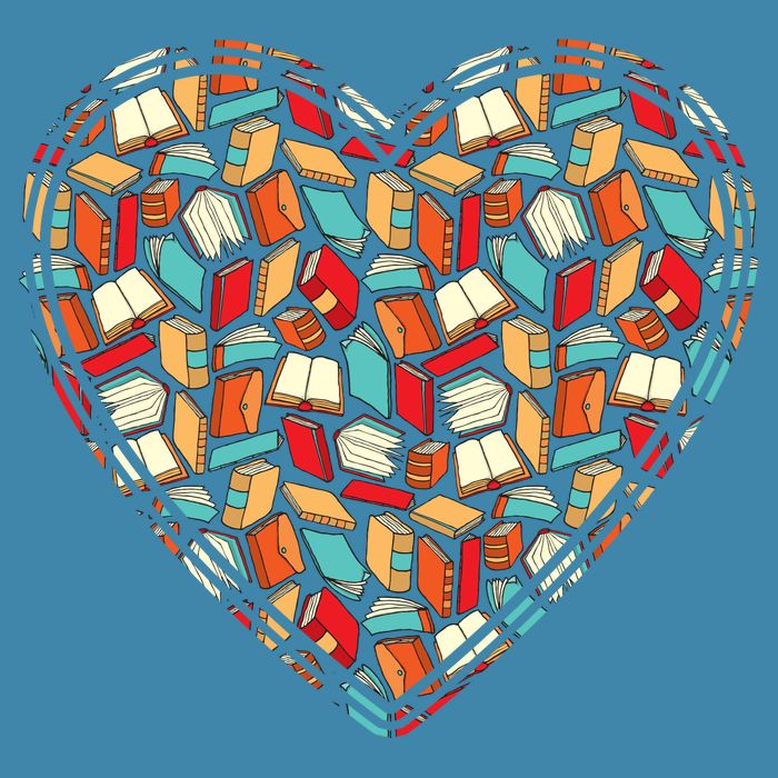 Cute Book Lover Reading Fan Heart V-Neck T-Shirt
