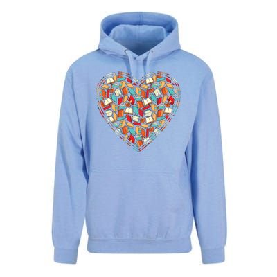 Cute Book Lover Reading Fan Heart Unisex Surf Hoodie