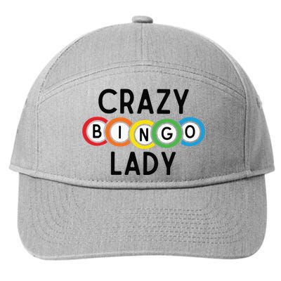 Crazy Bingo Lady 7-Panel Snapback Hat