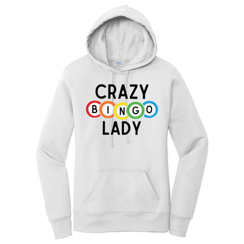 Crazy Bingo Lady Women's Pullover Hoodie