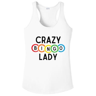 Crazy Bingo Lady Ladies PosiCharge Competitor Racerback Tank