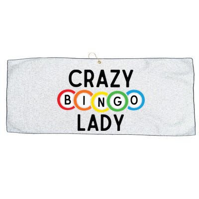 Crazy Bingo Lady Large Microfiber Waffle Golf Towel