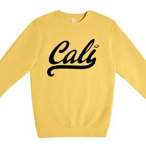 Cali Black Logo Premium Crewneck Sweatshirt