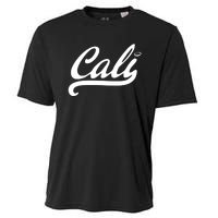 Cali Black Logo Cooling Performance Crew T-Shirt