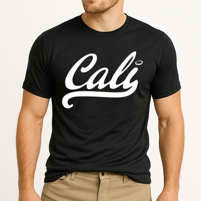 Cali Black Logo Cooling Performance Crew T-Shirt