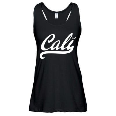 Cali Black Logo Ladies Essential Flowy Tank