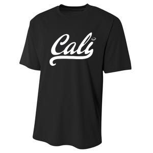 Cali Black Logo Performance Sprint T-Shirt